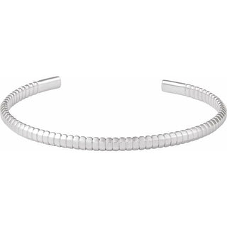 14K White Cuff 7" Bracelet