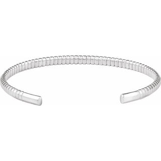 14K White Cuff 7" Bracelet