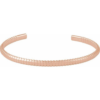 14K Rose Cuff 7" Bracelet