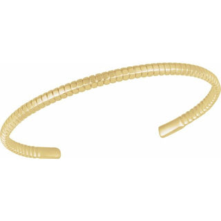 14K Yellow Cuff 7" Bracelet