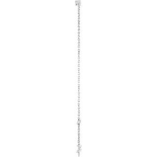 14K White 1/10 Natural Diamond Graduated 6 1/2-7 1/2" Bracelet