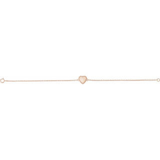 14K Rose Heart 7" Bracelet