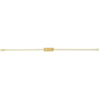 14K Yellow Reversible Love Braille 7" Bracelet