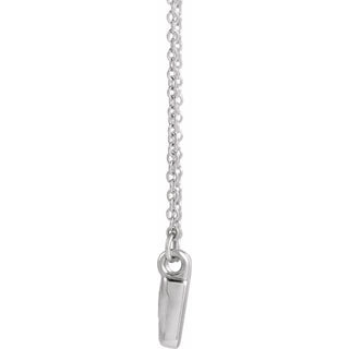 14K White .0075 CTW Natural Diamond Creation of Adam 18" Necklace
