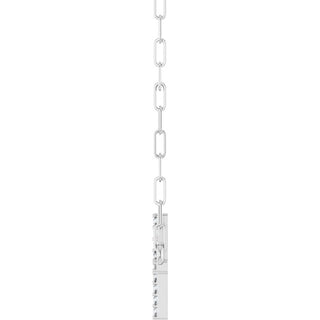14K White .08 CTW Natural Diamond Sideways Cross 18" Necklace