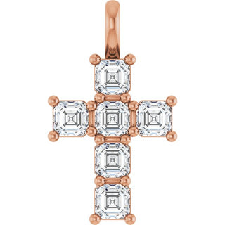 10K Rose 1 CTW Natural Diamond Pendant