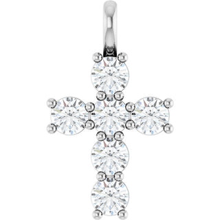 10K White 9/10 CTW Natural Diamond Pendant