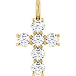 10K Yellow 9/10 CTW Natural Diamond Pendant