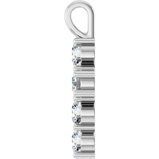 10K White 9/10 CTW Natural Diamond Pendant