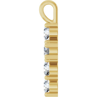 14K Yellow 9/10 CTW Lab-Grown Diamond Pendant