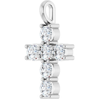 10K White 9/10 CTW Natural Diamond Pendant