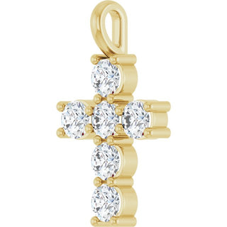 14K Yellow 9/10 CTW Natural Diamond Pendant