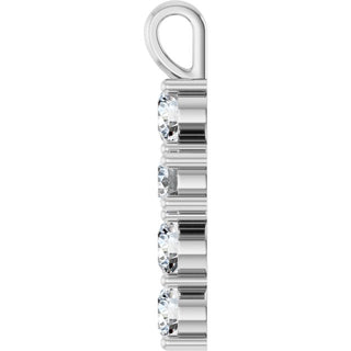 14K White 1 5/8 CTW Natural Diamond Pendant