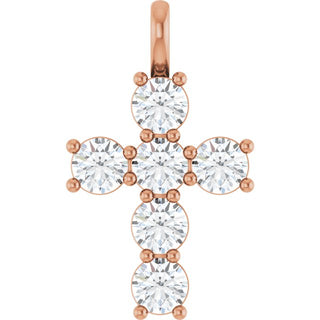 14K Rose 1 1/2 CTW Lab-Grown Diamond Pendant