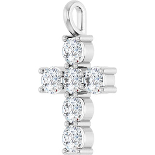 14K White 1 5/8 CTW Natural Diamond Pendant