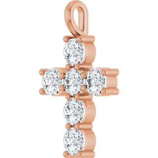 10K Rose 1 5/8 CTW Natural Diamond Pendant
