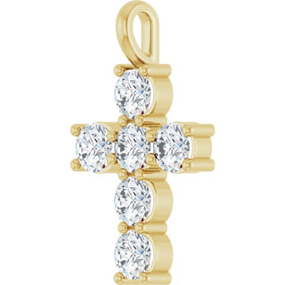 10K Yellow 1 5/8 CTW Natural Diamond Pendant