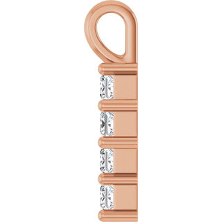 10K Rose 1/4 CTW Natural Diamond Pendant