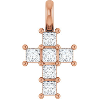10K Rose 1/4 CTW Natural Diamond Pendant