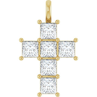 10K Yellow 1 5/8 CTW Lab-Grown Diamond Pendant