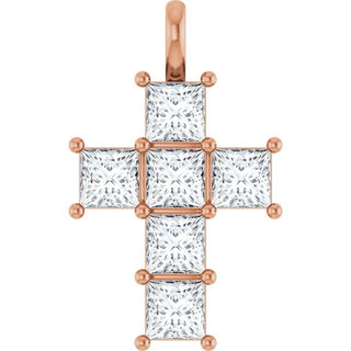 14K Rose 1 5/8 CTW Lab-Grown Diamond Pendant