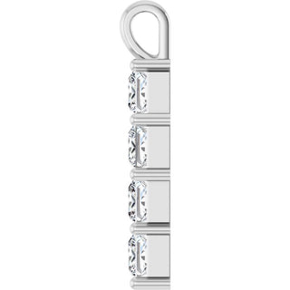 14K White 2 1/3 CTW Natural Diamond Pendant