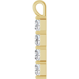 14K Yellow 1 5/8 CTW Lab-Grown Diamond Pendant