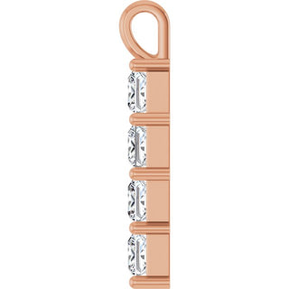 14K Rose 2 1/3 CTW Natural Diamond Pendant