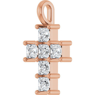 14K Rose 1/2 CTW Natural Diamond Pendant