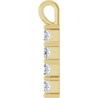 14K Yellow 1/2 CTW Natural Diamond Pendant