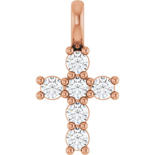 10K Rose 1/6 CTW Lab-Grown Diamond Pendant