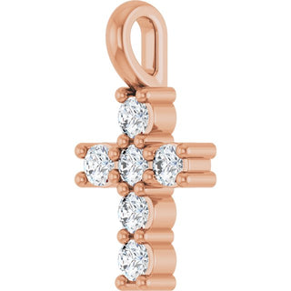10K Rose 1/6 CTW Natural Diamond Pendant