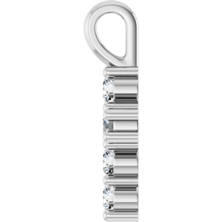 14K White 1/6 CTW Natural Diamond Pendant