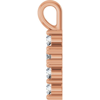 14K Rose 1/6 CTW Natural Diamond Pendant