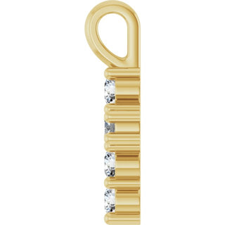 14K Yellow 1/6 CTW Natural Diamond Pendant