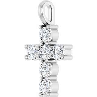 14K White 1/2 CTW Natural Diamond Pendant