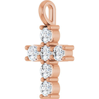 10K Rose 1/2 CTW Natural Diamond Pendant