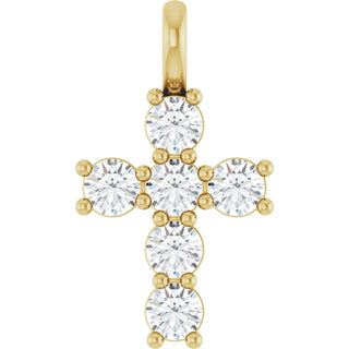 10K Yellow 1/2 CTW Lab-Grown Diamond Pendant