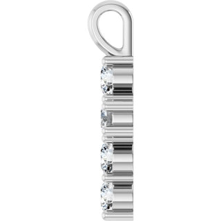 10K White 1/2 CTW Natural Diamond Pendant