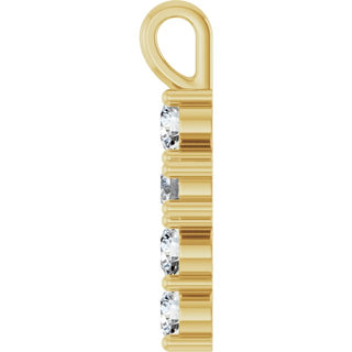 10K Yellow 1/2 CTW Lab-Grown Diamond Pendant