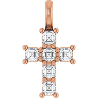 14K Rose 1/3 CTW Natural Diamond Pendant
