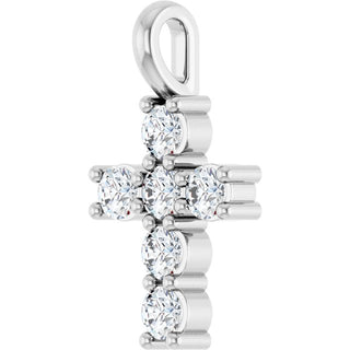 14K White 1/3 CTW Natural Diamond Pendant