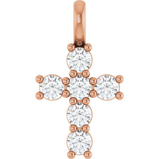 14K Rose 1/3 CTW Natural Diamond Pendant