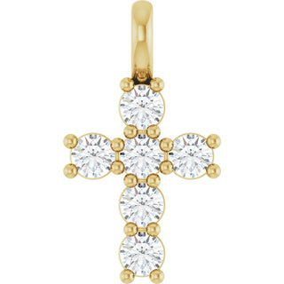 14K Yellow 1/3 CTW Lab-Grown Diamond Pendant