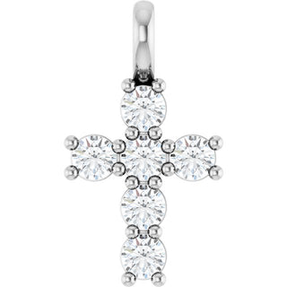 14K White 1/3 CTW Lab-Grown Diamond Pendant