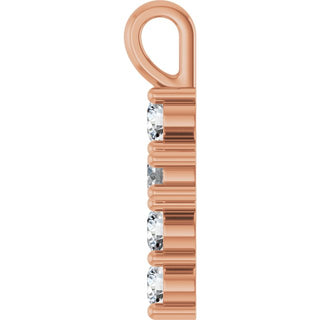 14K Rose 1/3 CTW Natural Diamond Pendant