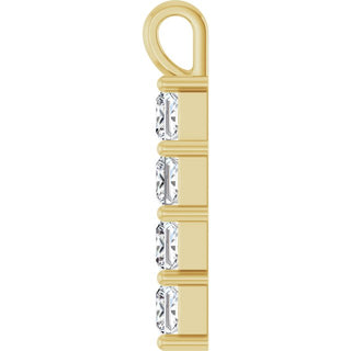 10K Yellow 1 1/2 CTW Natural Diamond Pendant