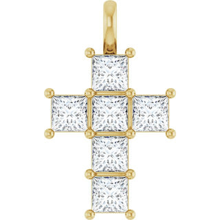 10K Yellow 1 1/2 CTW Natural Diamond Pendant