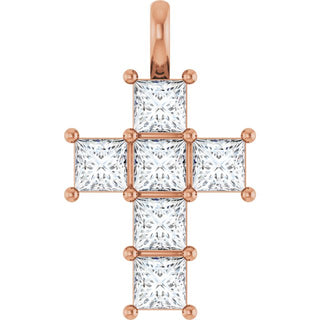 14K Rose 1 1/2 CTW Lab-Grown Diamond Pendant