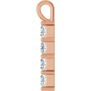14K Rose 1 CTW Natural Diamond Pendant